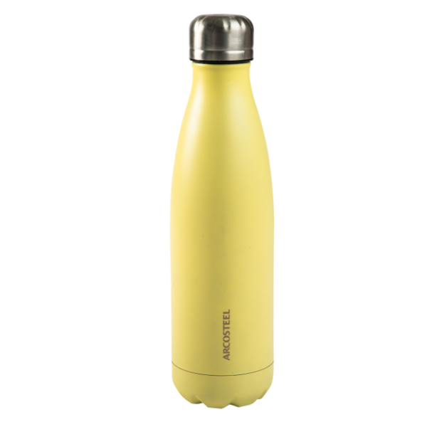 בקבוק נירוסטה לשתייה קרה / חמה 500 מ"ל Yellow צהוב ARCOSTEEL