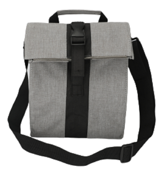 תיק אוכל תרמי מעוצב אפור ושחור lunch bag