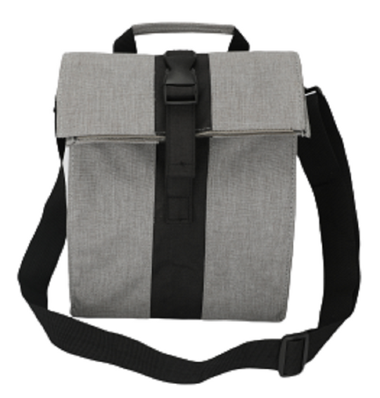 תיק אוכל תרמי מעוצב אפור ושחור lunch bag