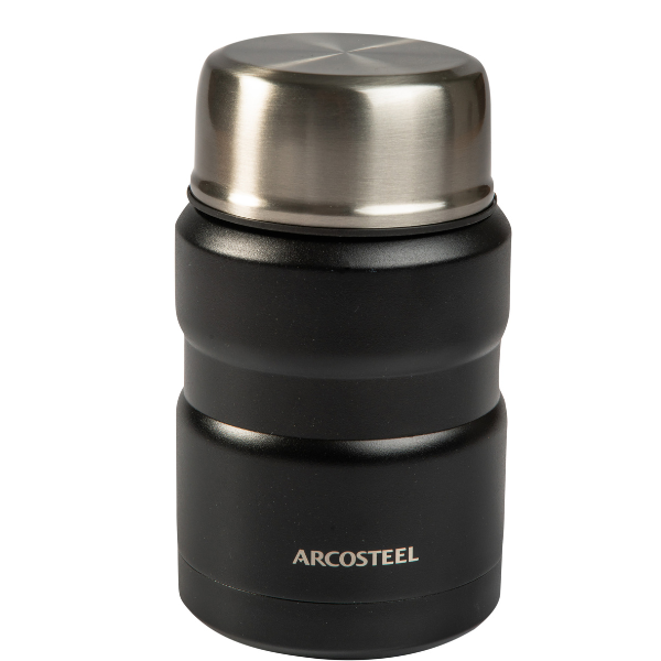 תרמוס לאוכל 500 מ"ל נירוסטה בצבע שחור ARCOSTEEL