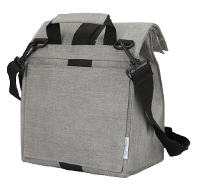 תיק אוכל תרמי מעוצב אפור ושחור lunch bag